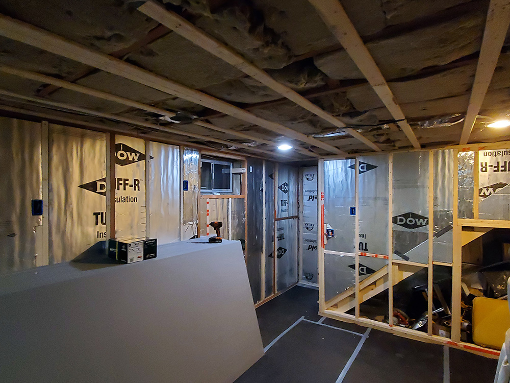 Basement Renovation before Blueboard - Part 1