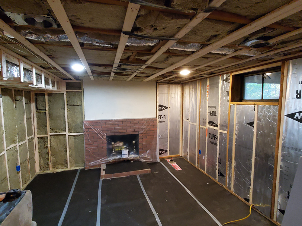 Basement Renovation before Blueboard - Part 2